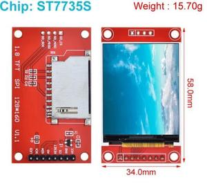 Modulo LCD 1.8 pollici TFT modulo schermo LCD SPI serial 51 driver 4 IO driver risoluzione TFT 128*160 - Product Image 6