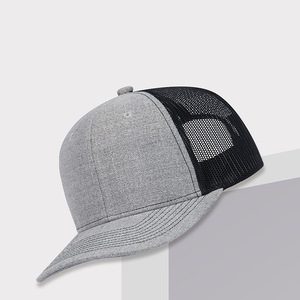 2025 nuovo stile personalizzato OEM basso MOQ Mens 6 pannelli in cotone ricamato stile 112 grigio berretto da Baseball nero in rete
