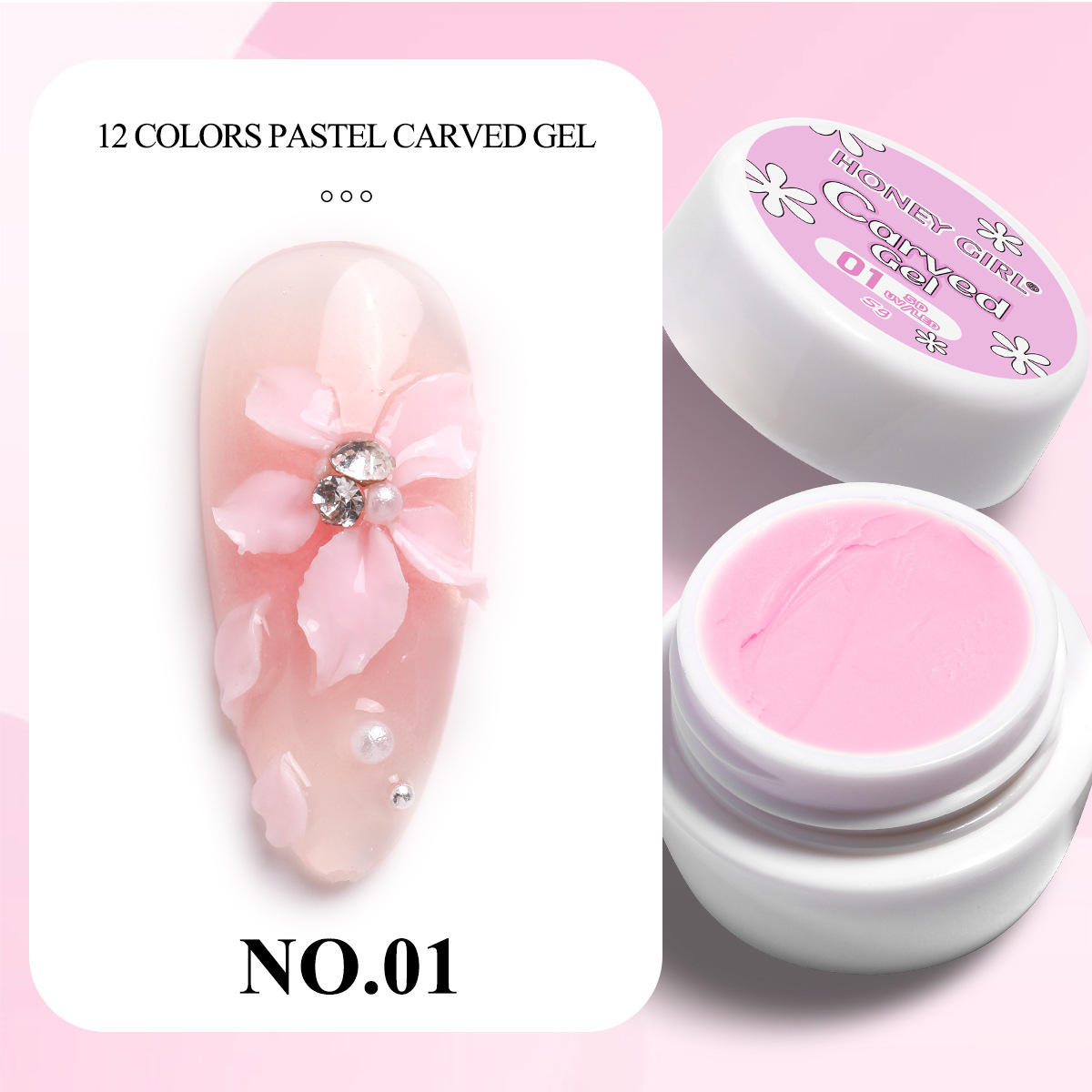 Colle sculptée motif floral printanier 01