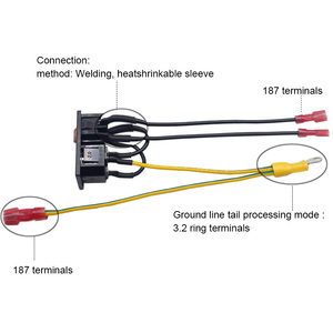 3ขา IEC60320 C14โมดูลปลั๊ก10A ฟิวส์สวิตช์ไฟตัวผู้พร้อมสายไฟ - Product Image 5