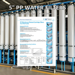 Ev ticari kullanım için yüksek verimli filtrasyon ile 5 inç pileli PP membran kartuş filtreleri 0.1/0.2 mikron su filtresi - Product Image 5