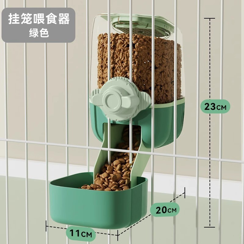 Comedero por gravedad verde menta-1100ml