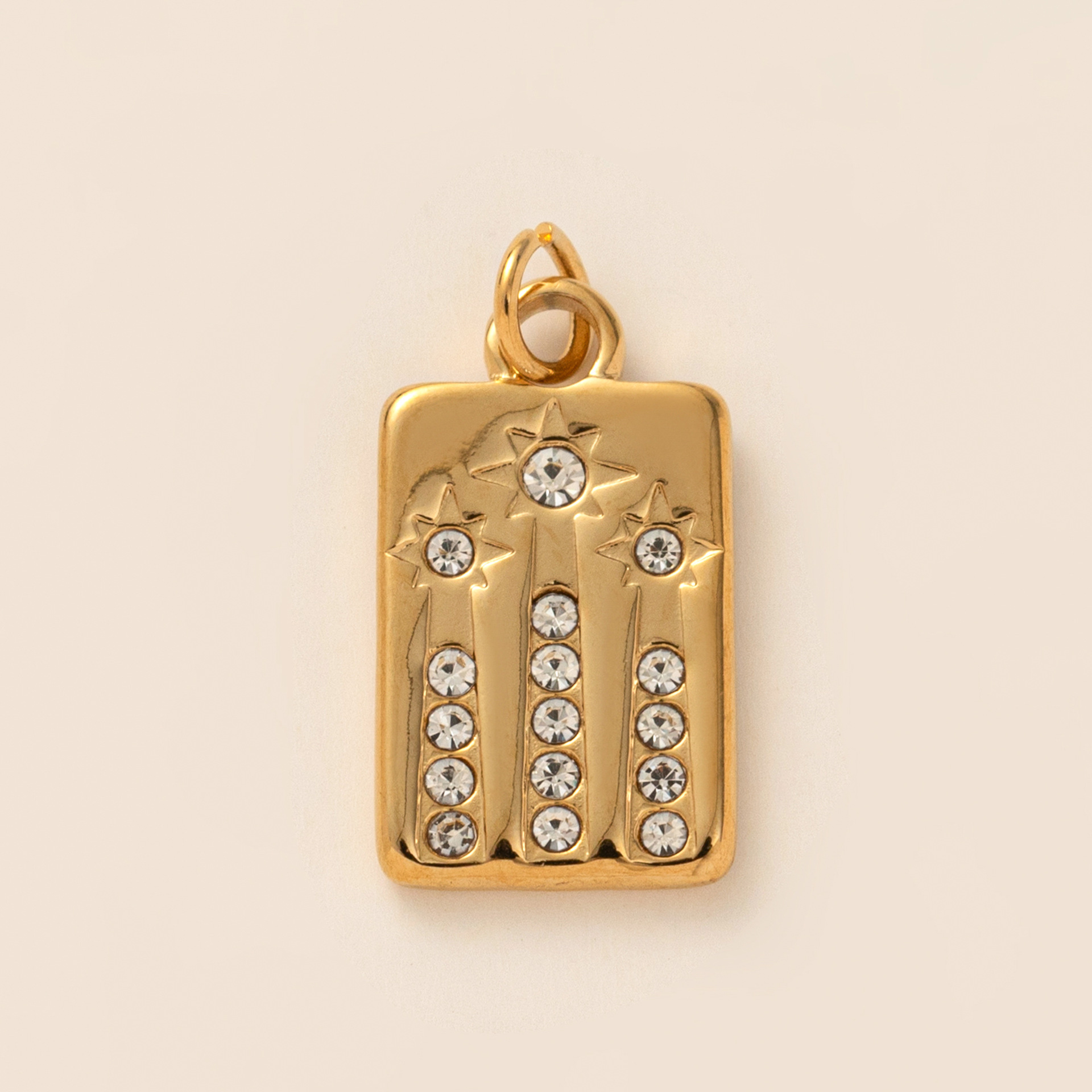 Carte carrée strass étoile
