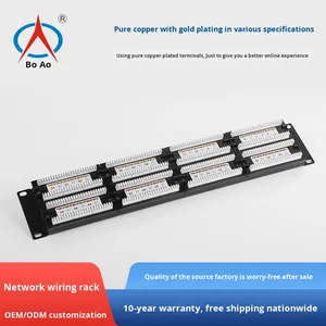 48-Port RJ45 CAT6 Non-Shielded Network <strong>Patch</strong> <strong>Panel</strong> <strong>with</strong> <strong>Module</strong> and Cable Management for Network Rack - Product Image 6