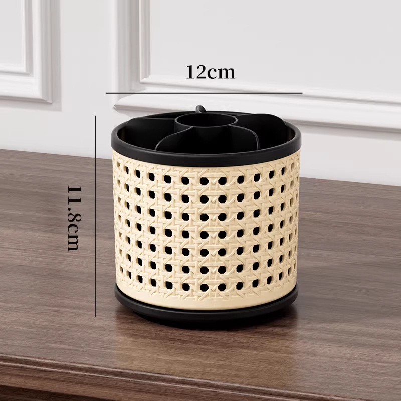 Vintage brown rotating storage cylinder