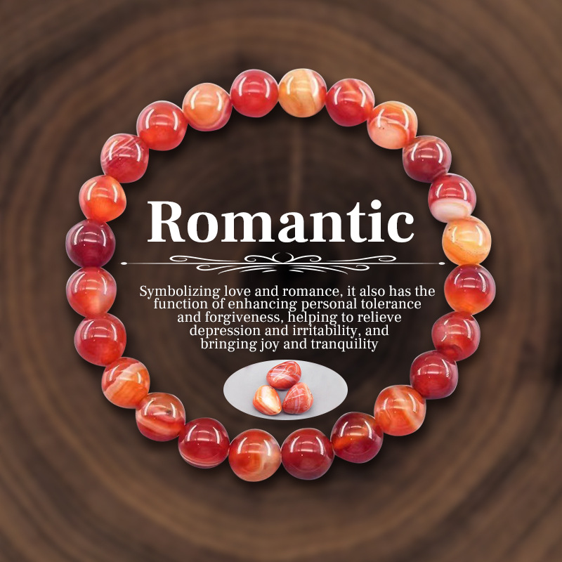 #Agate multi-rayée rouge 13