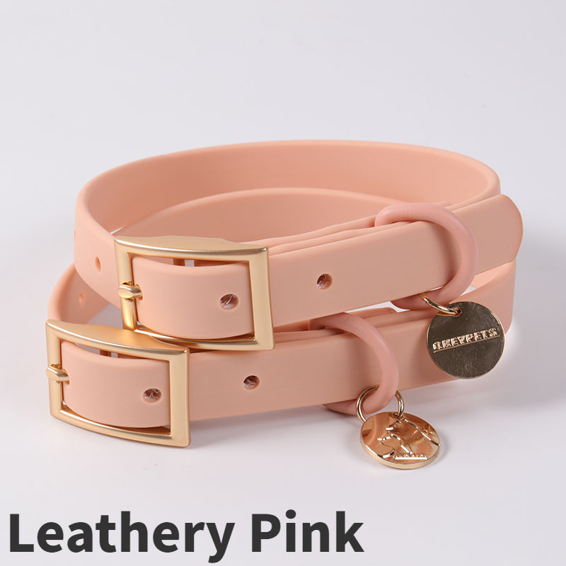 Collier rose coriace