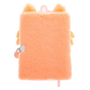 Kawaii Cartoon Plush <strong>Notebook</strong> for Girls Furry Cats <strong>Notebook</strong> Daily Agenda Planner Journal <strong>Note</strong> Pad Book <strong>with</strong> Lock - Product Image 3