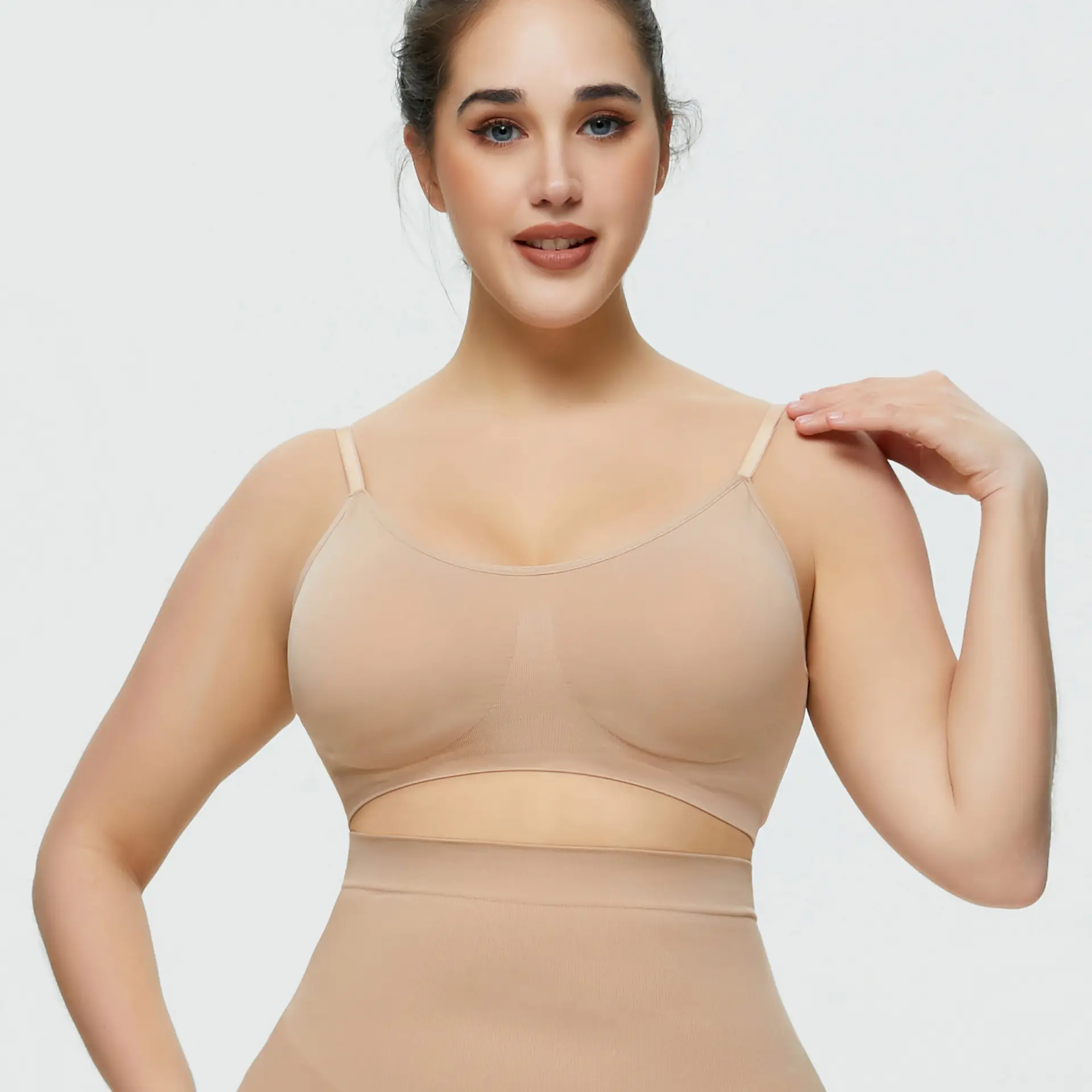 Ropa interior de espalda de belleza sin costuras para mujeres americanas europeas, corsé de pecho grande con anillo de acero, Jersey, sujetador deportivo, Estilo Chaleco de talla grande