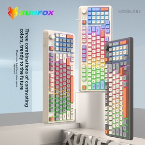 Xuan Silver Fox K82 Gaming Wired <strong>Keyboard</strong> Three-Color Luminous Mechanical Feel Membrane Private Model Desktop <strong>Computer</strong> - Product Image 5