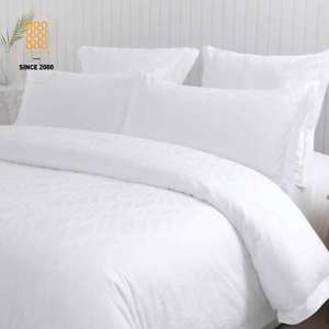 Nhà máy trực tiếp bán buôn 3 cái 100% bông Duvet cover Set với nhuộm Jacquard marriott khách sạn Duvet cover Set - Product Image 5