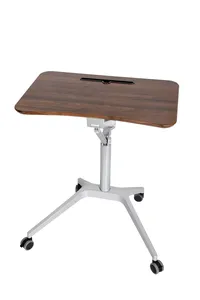 Polea de elevación de mesa móvil para el hogar, mesa de estudio de computadora fija, mesita de noche ajustable en altura ligera plegable - Product Image 5