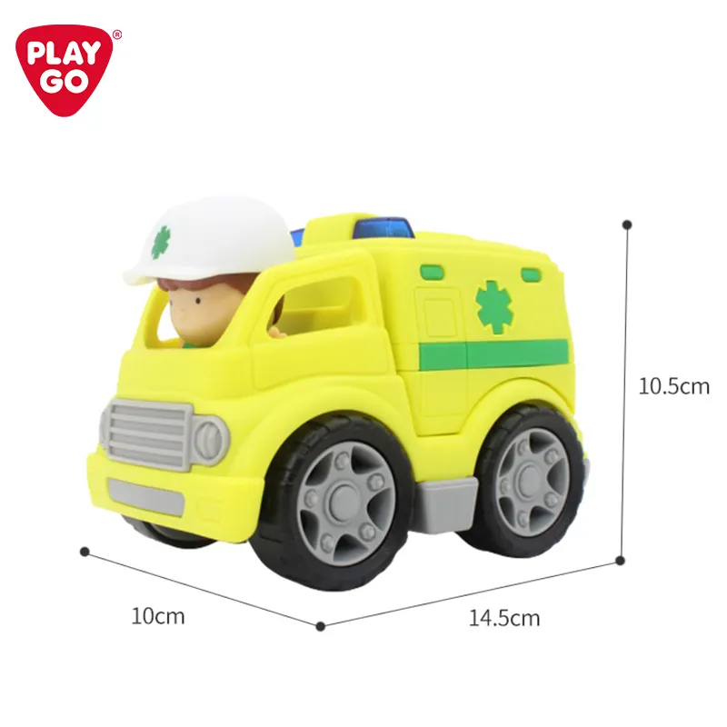 प्लेगो ऑन-द-गो मिनी यूनिसेक्स प्लास्टिक एम्बुलेंस खिलौना बच्चों के लिए क्लासिक एजुकेशनल बेबी टॉय बॉक्स में पैक किया गया