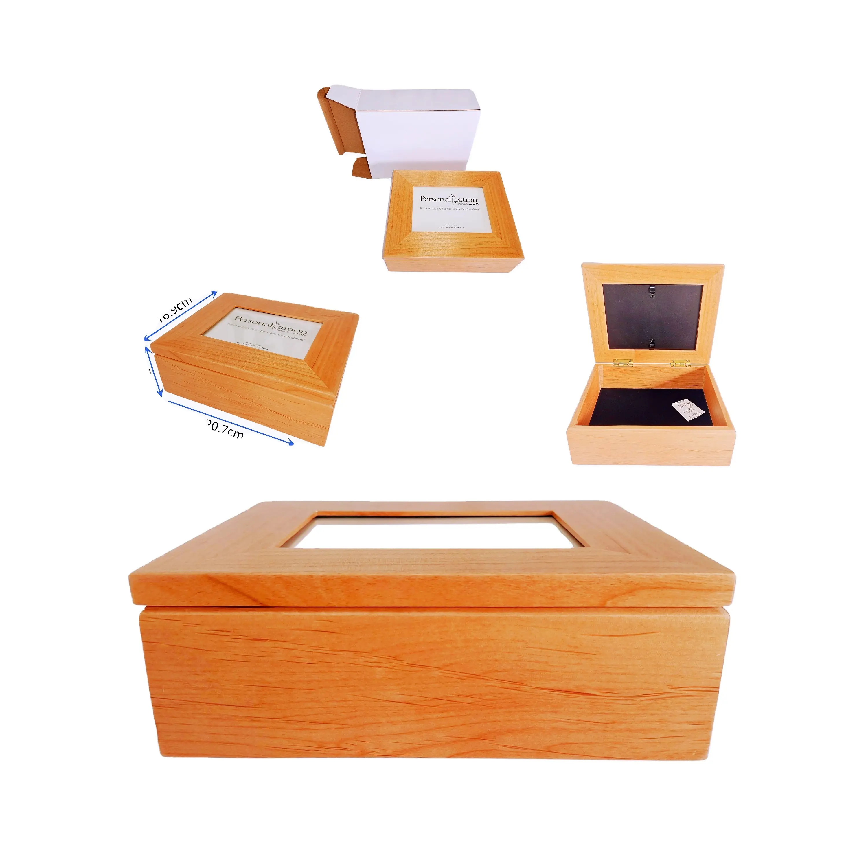 Untuk dijual kotak kayu hadiah perhiasan kotak hadiah kayu