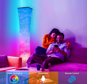 Lampada da terra verticale che cambia colore programma di applicazione lampada ad angolo a LED e telecomando controllo atmosfera intelligente - Product Image 5