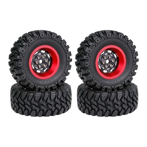 EParthub trx1.2 118 inç lastik SCX24 karbon Fiber tekerlek tırmanma araba ile yüksek performanslı alüminyum alaşımlı tekerlek kırmızı renkte