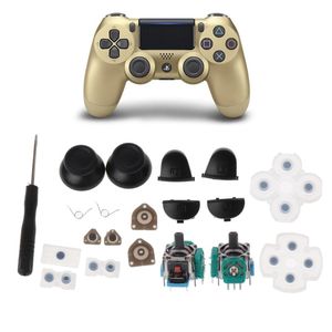 Peças de reposição para controle de ps4, botões l1, r1, <span class=keywords><strong>l2</strong></span>, <span class=keywords><strong>r2</strong></span>, 3d, analógicos de borracha condutora para reparo de controlador