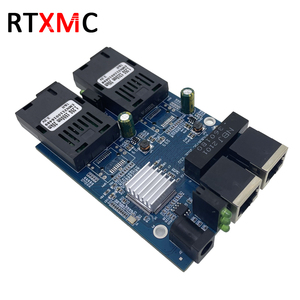 2SC 2RJ45 fibra óptica a Rj45 red Ethernet 10/100/1000M 2Fo 2Lan convertidor de medios de vídeo fibra óptica a Rj45 convertidor de medios - Product Image 1