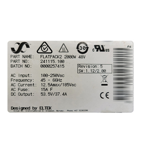 Eltek flatpack2 3000 doğrultucu sistemi telekom güç doğrultucu modülü ağ iletişim ekipmanları flatpack2 eltek - Product Image 6