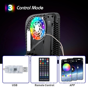 PS5 oyun konsolu için RGB pikap fonksiyonu lamba birden etkileri PS5 5 5 disk dijital baskı için LED ışık şerit oyun aksesuarları - Product Image 2
