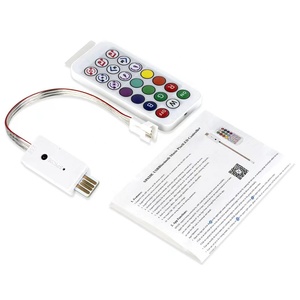 USB светодиодный контроллер WS2812B адресуемый RGB светодиодный светильник 5 В 600 пикселей 21 ключ ИК пульт дистанционного управления приложением SP620E Мини светодиодный контроллер - Product Image 6