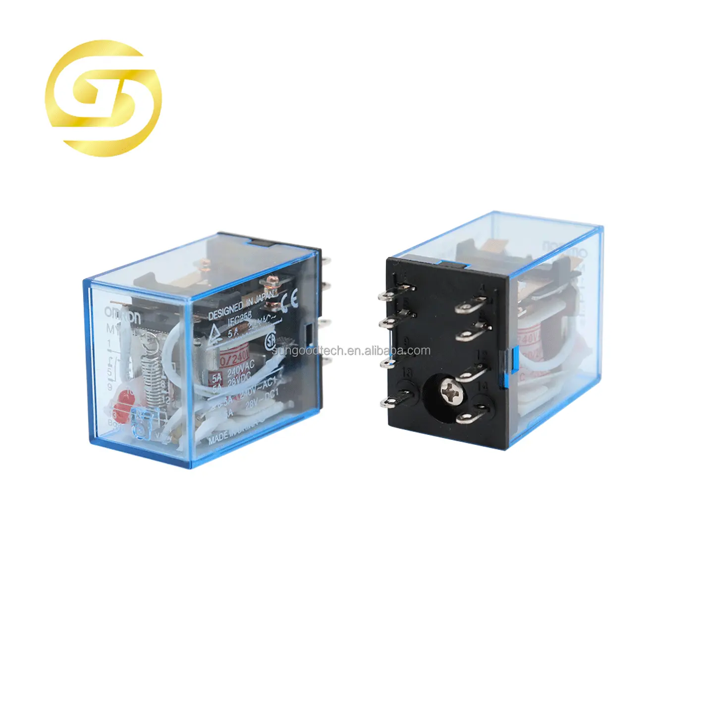 Alta Qualidade MY2N-J MY2 MY2N Relé 5A 8-pin DC24V 24V 24VDC Marca Nova Caixa Transparente