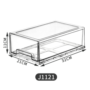 Chenyi Cao Minh Bạch Hộp Lưu Trữ Nhựa Stackable Trong Suốt Ngăn Kéo Lưu Trữ Dày Rõ Ràng Nhựa Ngăn Kéo Tổ Chức Thiết Lập - Product Image 4
