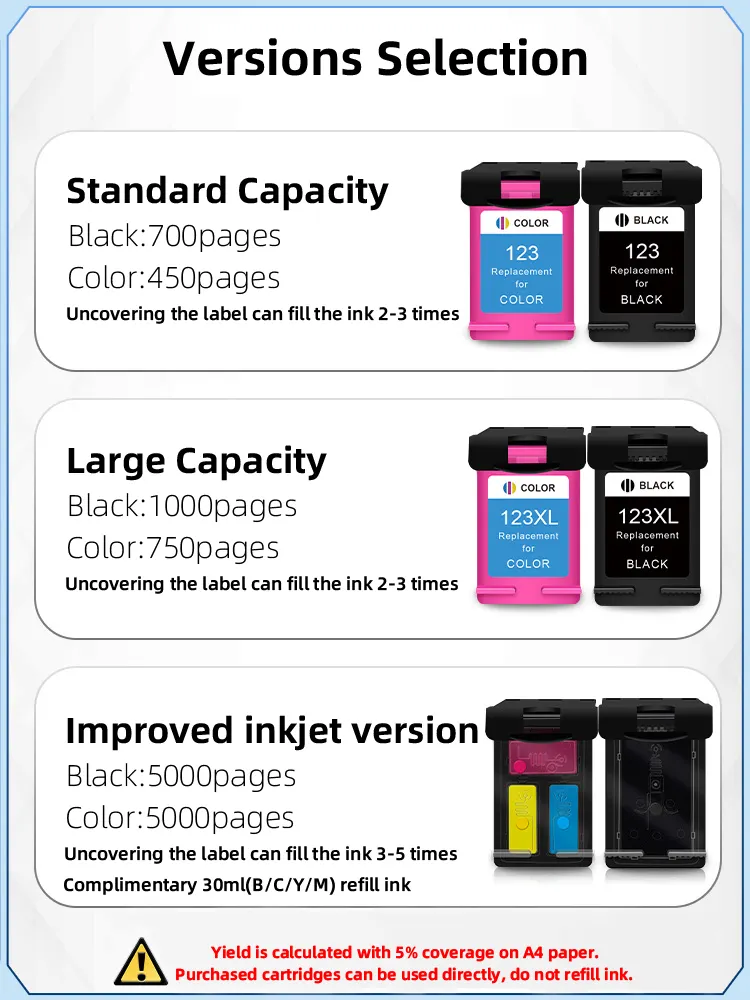 Высококачественный чернильный картридж 305XL 305 XL Восстановленный цветной струйный картридж для HP DESKJET 2320/2620/2710/2720/6020/6412 чернила для принтера