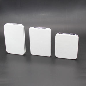 Decorte奢华装饰口袋镜白色风格紧凑型镜双面方形迷你口袋镜 - Product Image 1