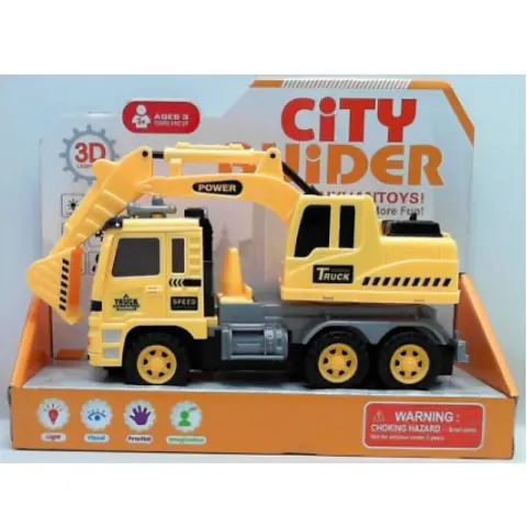 Escavatore gru miscelatore camion giocattolo costruzione di plastica veicoli giocattolo veicolo da costruzione attrito macchinine con musica leggera