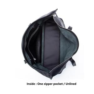 Toptan özel otantik tasarımcı 100% hakiki inek deri büyük çizgili Tote çanta dış cep ile - Product Image 5