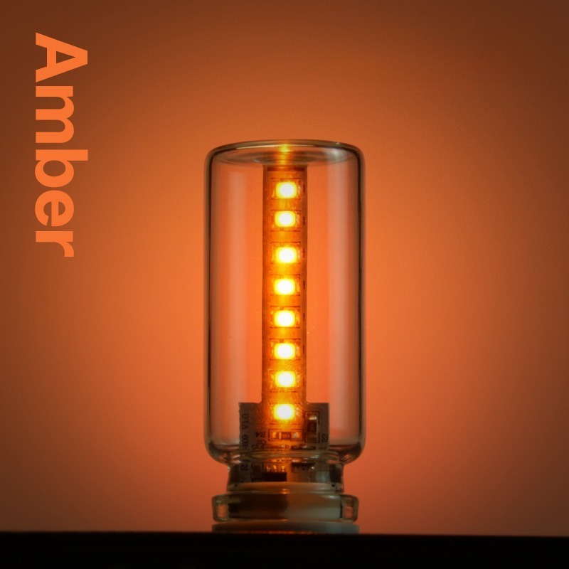 Amber orange glow