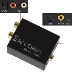 Adaptador óptico Coaxial a analógico, convertidor de Audio, L/R, con Cable óptico Toslink de 1m y Cable de alimentación USB, venta al por mayor, nuevo - Product Image 5