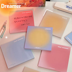 Memo Pad yapışkan not sevimli renkli özel şekiller 3*3 inç okul günlüğü yazma notları için - Product Image 3