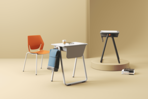 モダンプラスチック学校家具快適な机と椅子セット子供のための共同学習テーブルと椅子 - Product Image 4