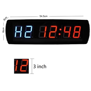 3 "6 cifre modalità di allenamento multiplo palestra Timer LED intervallo Timer con cicalino telecomando per giochi di esercizi di boxe - Product Image 2