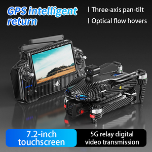 AE60 Ultra profesyonel Drone 8K UHD çift kamera 3 eksen Gimbal OAS GPS FPV Quadcopter ile 7.2 inç uzaktan ekran - Product Image 4