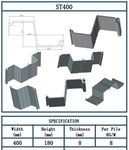 Fabrika fiyat ST400 Upvc PVC vinil plastik profilleri için kanatlı bina Embankment kazık sel savunma su sistemi - Product Image 4
