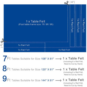 Pool <strong>Table</strong> <strong>Felt</strong> Billiard Cloth Wool Pool <strong>Table</strong> Cloth Choose for 7', 8'or 9' <strong>Table</strong>, Replacement Billiard <strong>Table</strong> <strong>Felt</strong> Is Available - Product Image 6