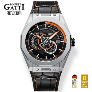 BONEST GATTI Japan CITIZENムーブメント本革メンズメカニカルウォッチ