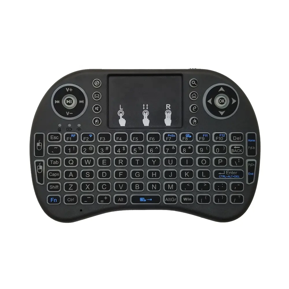 Hot Sales 2019ミニi8 3 COLORバックライト2.4G Air Mouseキーボード家庭用For Android TVボックス