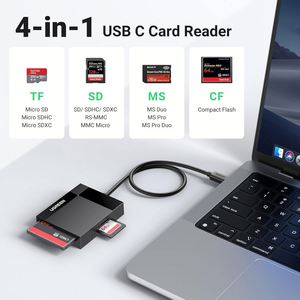 Rj45 USB C USB kart okuyucu 4-in-1 hafıza kartı adaptörü harici SD mikro MS CF Compact Flash kamera kart okuyucu - Product Image 2