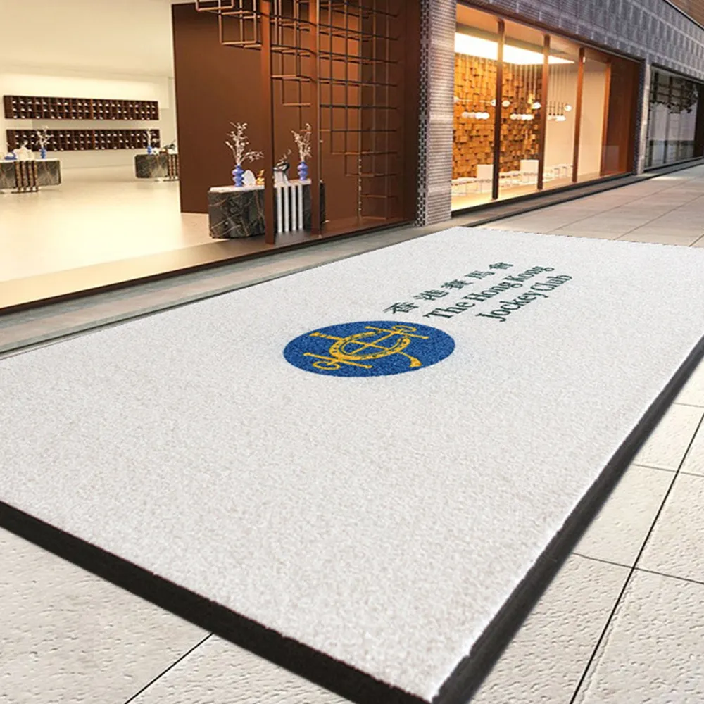 Высококачественный Противоскользящий напольный коврик на заказ с логотипом, персонализированный нейлоновый дверной коврик, коврик для входа