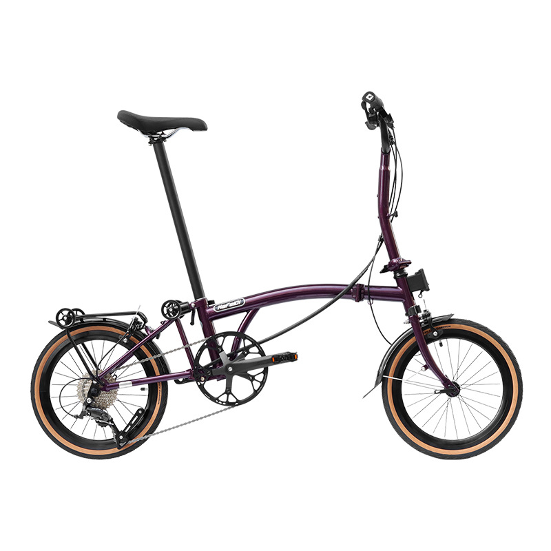 Purple and black Straight Handlebar