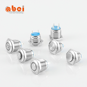 ROHS Mini Short 2-polig Druckknopf schalter 16mm 19mm momentaner Ein-Aus-Schalter wasserdicht IP65 - Product Image 2