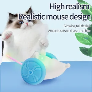 Otomatik elektrikli fare şekli LED ışık Pet egzersiz interaktif kedi oyuncaklar - Product Image 3