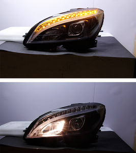 Adatto per 07-11 Mercedes-Benz classe C W204 gruppo faro faro da viaggio modificato luce di marcia diurna lampada Xenon - Product Image 5