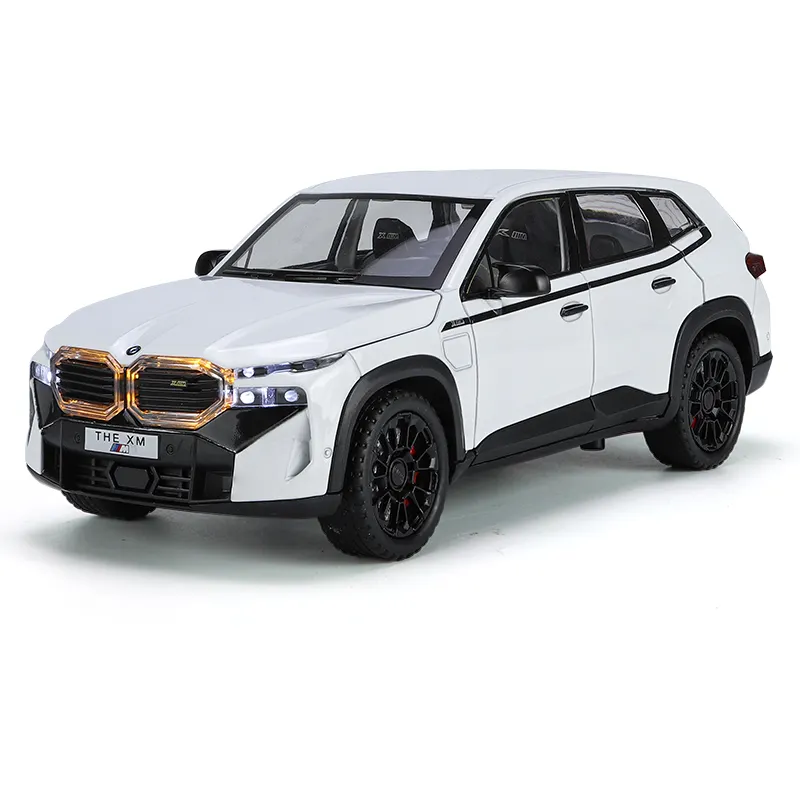 Die casting 1:24 BMW XM liga carro modelo simulação carro brinquedo pullback som e luz metal coleção carro modelo