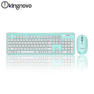 Venta caliente teclado inalámbrico ratón Combos compacto silencioso de tamaño completo con Nano USB receptor teclado y ratón - Product Image 5