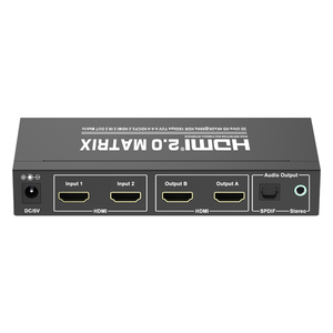 Conmutador de matriz con Control remoto, 2 en 2, HDMI, 2x2, 4K @ 60Hz - Product Image 4